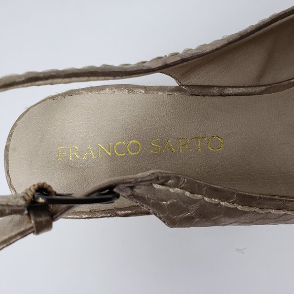 Franco Sarto Brown Wedge Sandals - Picture 9 of 12